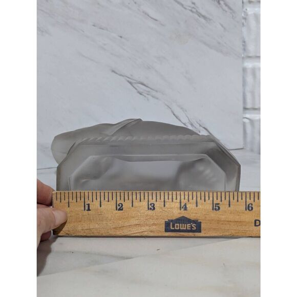 Fostoria Glass Vintage Rare Pair Silver Mist Elephant Heavy Weight Bookends - Picture 2 of 11